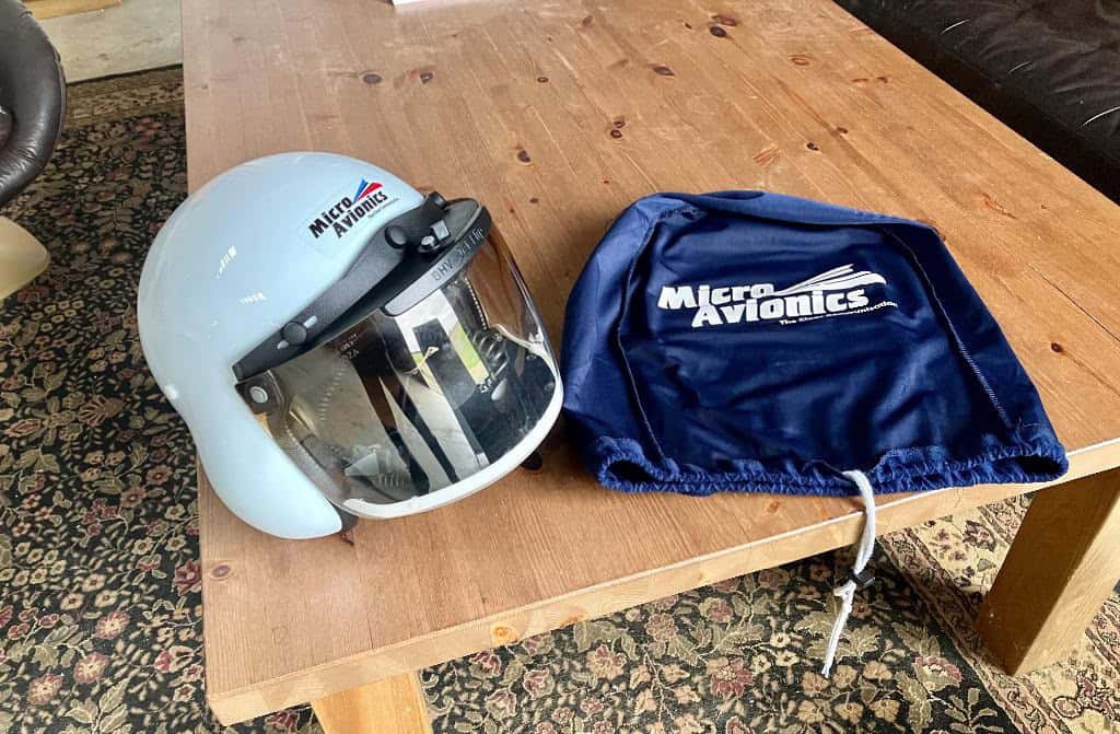 Aircraft helmet with integral headset for sale