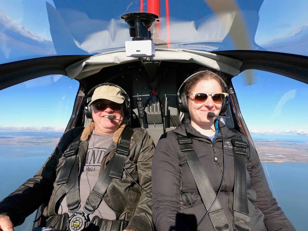 Flying in an enclosed gyrocopter