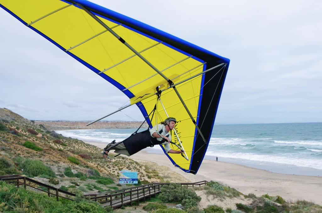 Launching a hang glider